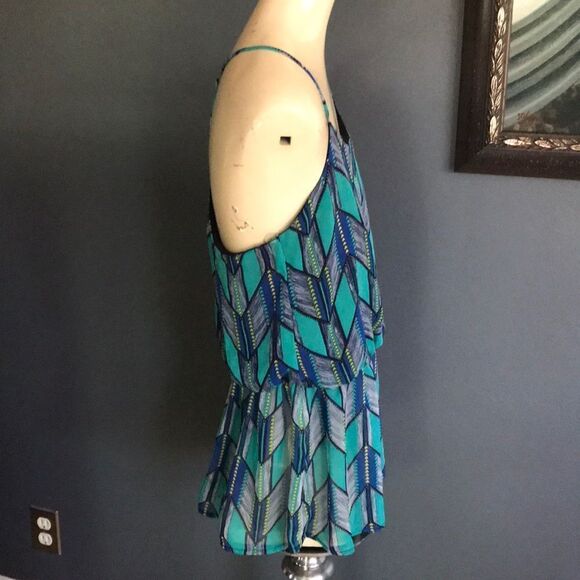 Teenplo geo print strappy tank, small - Picture 3 of 6